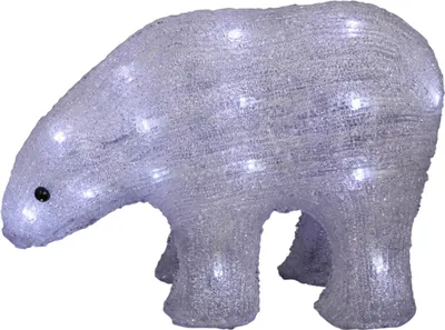 Image de Ours lumineux solaire a LED blanc