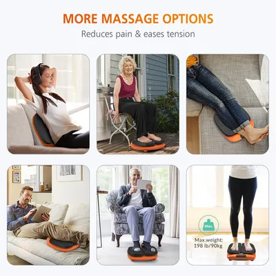 Image de Snailax Vibration Masseur de pieds Chaleur Télécommande Vibration réglable (99,99)
