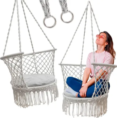 Obrázek produktu pro Zahradní houpačka s opěrkou, šedá, 80 cm, nosnost 150 kg