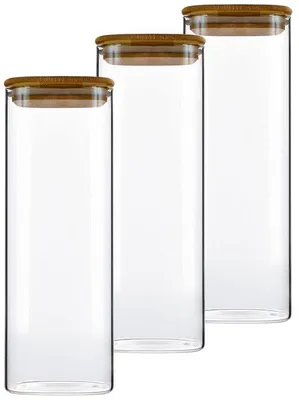 Productafbeelding van Set van 3 Luchtdichte Opslagcontainers met Deksel, 2200 ml