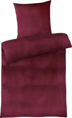 Produktbild von Cashmere Touch Bettwäsche 155x220 cm Warme Winter Bettwäsche Bordeaux