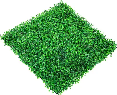 Produktbild von Künstliche Buchsbaumplatte, 12 Stück, 25 cm x 25 cm, Grasheckwandmatte für Zaun