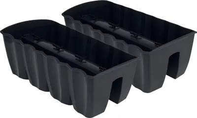 Produktbild von 2x Květinový truhlík 60 cm Závěsný květináč Balkonový květináč Gelový květináč DCRO Antracitový