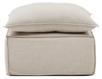 Produktbild von Fußablage Anarela 80 x 51 x 80 cm Leinen Beige