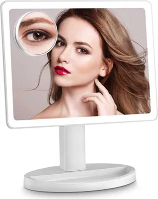 Obrázok produktu pre INF LED kozmetické zrkadlo so štvornásobným osvetlením - batéria a USB duálne napájanie biely