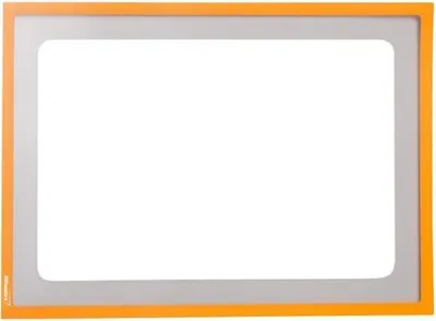 Produktbild von Infotasche mit Ausschnitt A4 quer BxH 312x225mm selbstklebend VE=5 Stück pastell orange