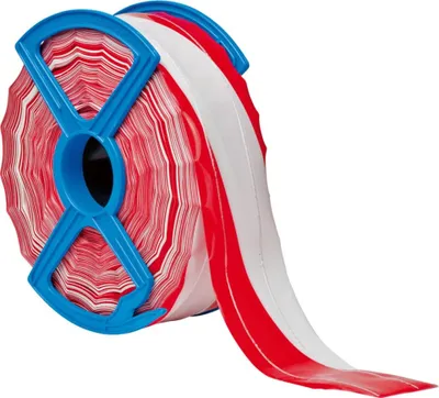 Produktbild von Kelmaplast Absperrband 250 m-Rolle rot/weiß schraffiert
