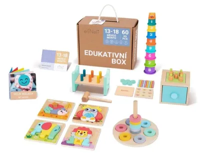 Produktbild von EliNeli Motorikspielzeug Pädagogische Boxsets mit Spielzeug für Kleinkinder