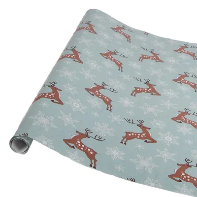Produktbild von Clayre & Eef Geschenkpapier 3 Rollen 50x75 cm Blau Papier
