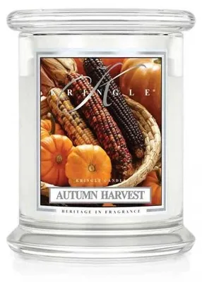 Zdjęcie produktu dla Świeca zapachowa Kringle Candle Autumn Harvest, średnia, dwupłomykowa (411 g)