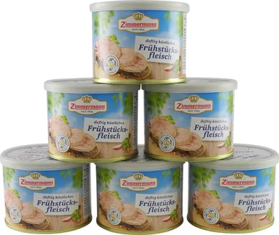 Produktbild von Delikatess Frühstücksfleisch von Zimmermann 6er Pack (6 Dosen à 200 g)
