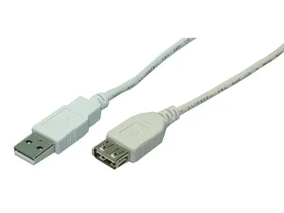 Produktbild von LogiLink USB2.0 Verlängerungskabel 2m grau