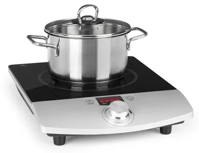 Induktionskochplatte 1800 W, tragbar, 1 Platte, schwarz, Touch-Bedienung