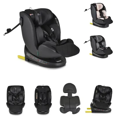 Produktbild von Cangaroo Kindersitz i-Size Castor (40-150cm) Gruppe 0/1/2/3 Isofix, Kopfschutz schwarz