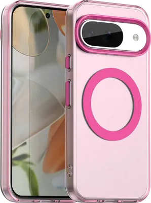 Immagine prodotto di Custodia magnetica per Google Pixel 9 / 9 Pro, sottile custodia traslucida opaca antiurto rossa