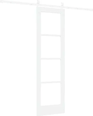Produktbild von vidaXL Schiebetür 61 x 198,5 cm Massivholz Kiefer und Glas Weiß
