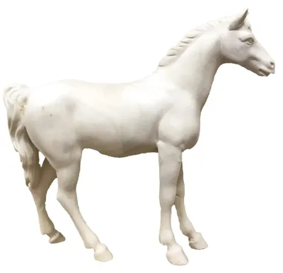 Holz-Pferd Krippenfigur 6 cm, natur, handgeschnitzt