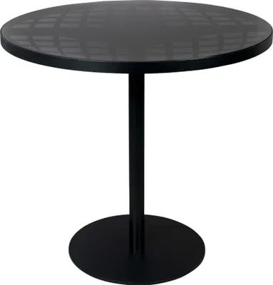 Produktbild von Zuiver Albert Bistro-Tisch Aluminium/Glas Schwarz Ø80x76 cm