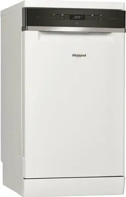 Produktbild von Whirlpool WSFO 3T223 P, Freistehend, Single (45 cm breit), Weiß, Schwarz, Tasten, 1,3 m