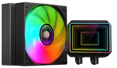 Produktbild von Mars Gaming ML-TWO120, All-in-One-Flüssigkeitskühler, 12 cm, Schwarz