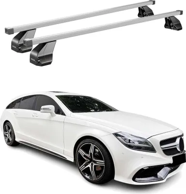 Produktbild von Menabo Dachträger Grundtäger für Mercedes CLS X218 2012-2017 75kg Stahl Grau 2x