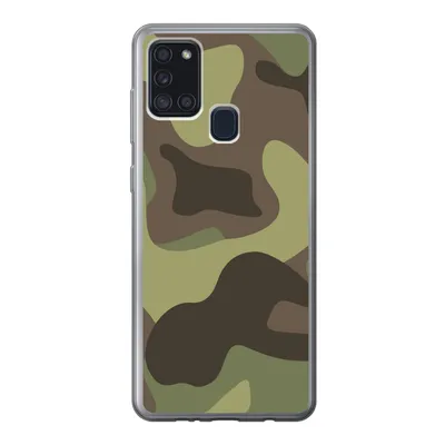 Produktbild von MuchoWow® Handyhülle Schutzhülle Hülle für Samsung Galaxy A21s Illustration eines Tarnmusters Silikon Softcase Handy Hülle - Hartschale