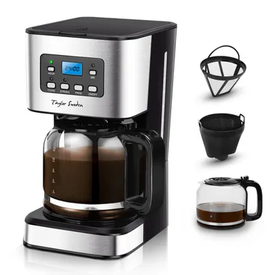 Produktbild von Taylor Swoden - Kaffeemaschine mit Timer,1.5L Filterkaffeemaschine 12 Tassen, Abschaltautomatik, Tropf-Stopp, 950W