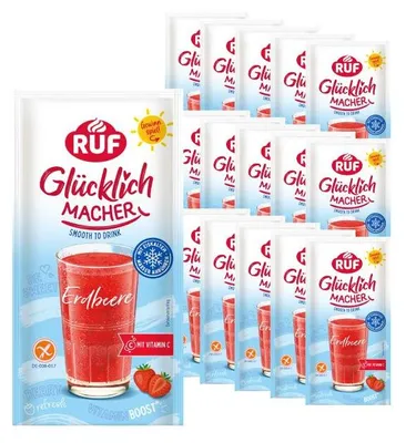Produktbild von RUF Glücklichmacher Smooth to Drink Erdbeere Set (15 Stück)