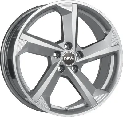 Produktbild von 17 Zoll Alufelge DBV TORINO III 7,5x17 5/112 ET40 hyper silber, front poliert Felge