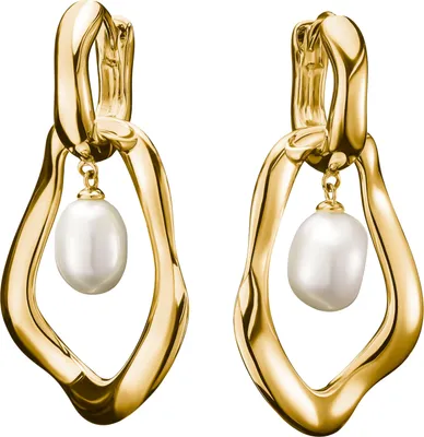 Image de Thomas Sabo H2321-430-14 Créoles avec perles-Pendentif Beauté naturelle Plaqué or