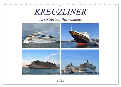 Produktbild von KREUZLINER im Ostseebad Warnemünde (Wandkalender 2027 DIN A3 quer), CALVENDO Monatskalender