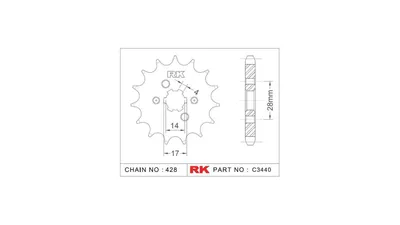 Obrázok produktu pre RK Ritzel 428 13Z Standard
