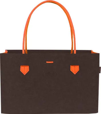 Produktbild von RAIKOU KULT Filz-Tasche Shopper in neuem Design Filzkorb Einkaufstasche Kaminholztasche Picknick-Korb 44*18*31cm Orange/Coffee