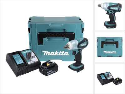Produktbild von Makita DTW 251 RG1J Akku Schlagschrauber 18 V 230 Nm 1/2" + 1x Akku 6,0 Ah + Ladegerät + Makpac