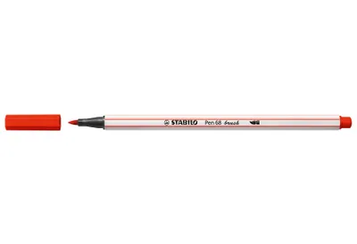 Produktbild von Premium-Filzstift mit Pinselspitze für variable Strichstärken - STABILO Pen 68 brush - Einzelstift - carminrot