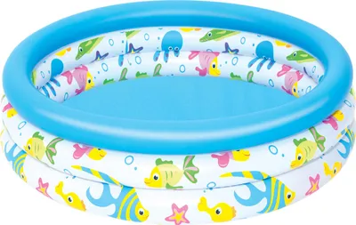 Zdjęcie produktu dla Brodzik dla dzieci Basen dla dzieci Zabawa w wodzie Basen Ocean Life 3 pierścienie 102x25cm
