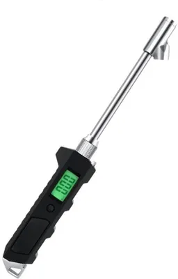 Produktbild von Digitale Reifendruckmessgerät mit Pumpe und Hintergrundbeleuchtung für Auto und LKW, LED Taschenlampe