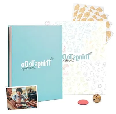Productafbeelding van Activiteitenboek - Koppels Uitdaging - Samen Avonturen - 60+ Kras Ideeën - 27 x 22 cm - Blauw