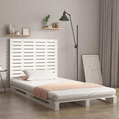 Produktbild von Wand-Kopfteil Weiß 146x3x91,5 cm Massivholz Kiefer , Kopfteile Design 2024