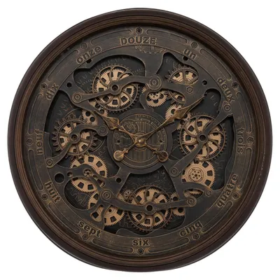 Produktbild von Wanduhr Vintage ALBAN, groß, sichtbares Uhrwerk, Ø 76 cm