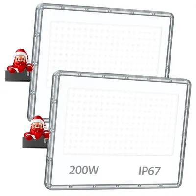 LED-Flutlicht 200 W, 2 Stk., 20.000 lm, IP67, kaltweiß
