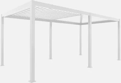 Immagine prodotto di Pergola bioclimatica 3x6m in alluminio, lamelle orientabili, Bianco