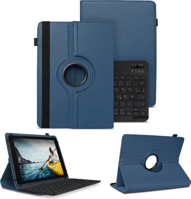 Produktbild von Schutzhülle für VALE Tablet V10E / V10A Bluetooth Hülle Tasche QWERTZ TastaturFarben:Blau