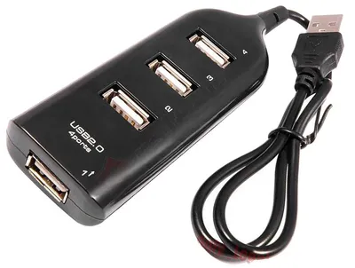 Produktbild von HUB SLIM 4 USB-Anschlüsse mit Kabel USB 2.0