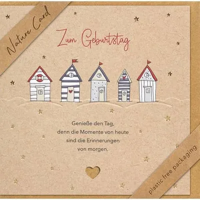 Produktbild von Geburtstag - Nature Cards - unverpackt - Glückwunschkarte im Format