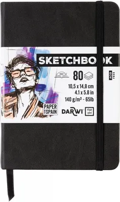 Obrázok produktu pre Darwi Dfy Skicár 80 A6 140 g Black
