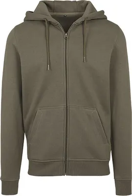 Produktbild von Build Your Brand BY012 | Heavy Zip Hoody - Farbe: Bark - Größe: M