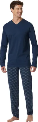 Produktbild von langer Schiesser Pyjama Admiralblau