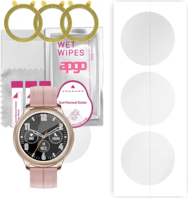 Produktbild von apgo 3 Stück Schutzfolie, klar, kompatibel mit Tracer SMF11 Iris Smartwatch, Hydrogel Displayschutzfolie mit Positionierhilfe, Displayfolie, robust und kratzfest