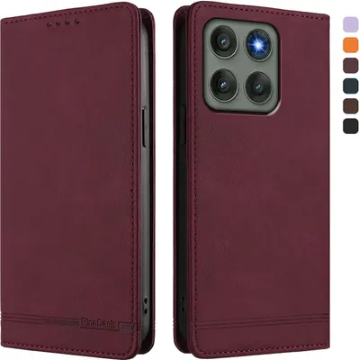 Image de Etui pour Motorola Edge 60 Pro, étui rétro en cuirPolyuréthaneavec support et fentes pour cartes de crédit Rouge